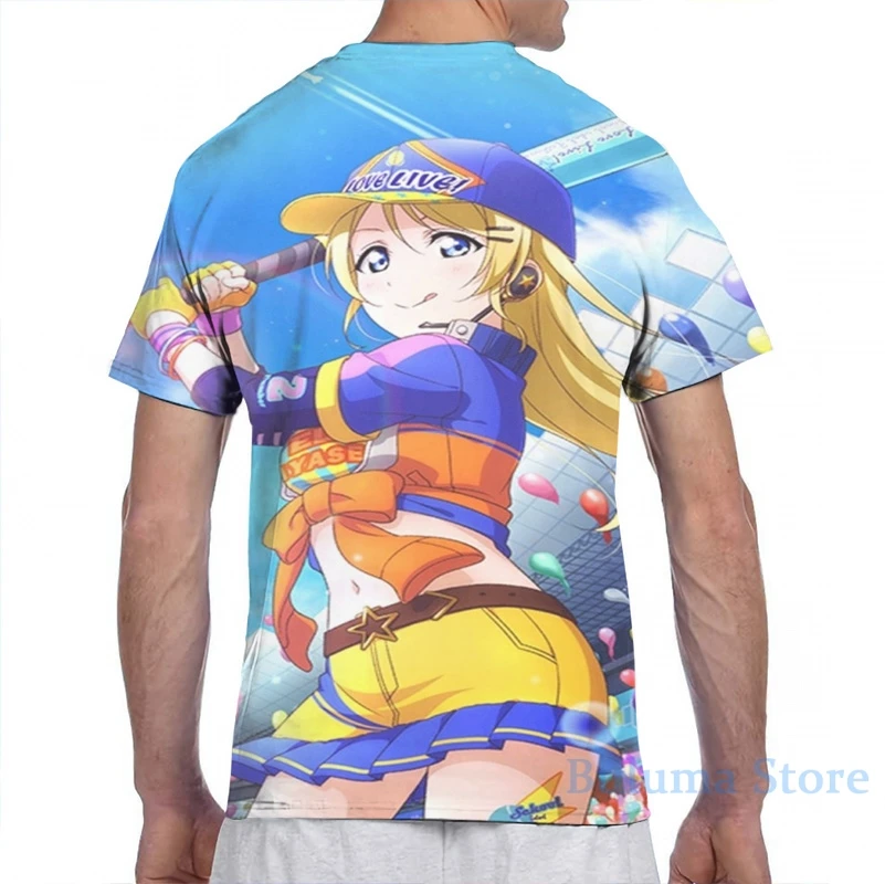 Бейсбольная Футболка Eli Ayase (Idolized) для мужчин и женщин модная футболка со сплошным