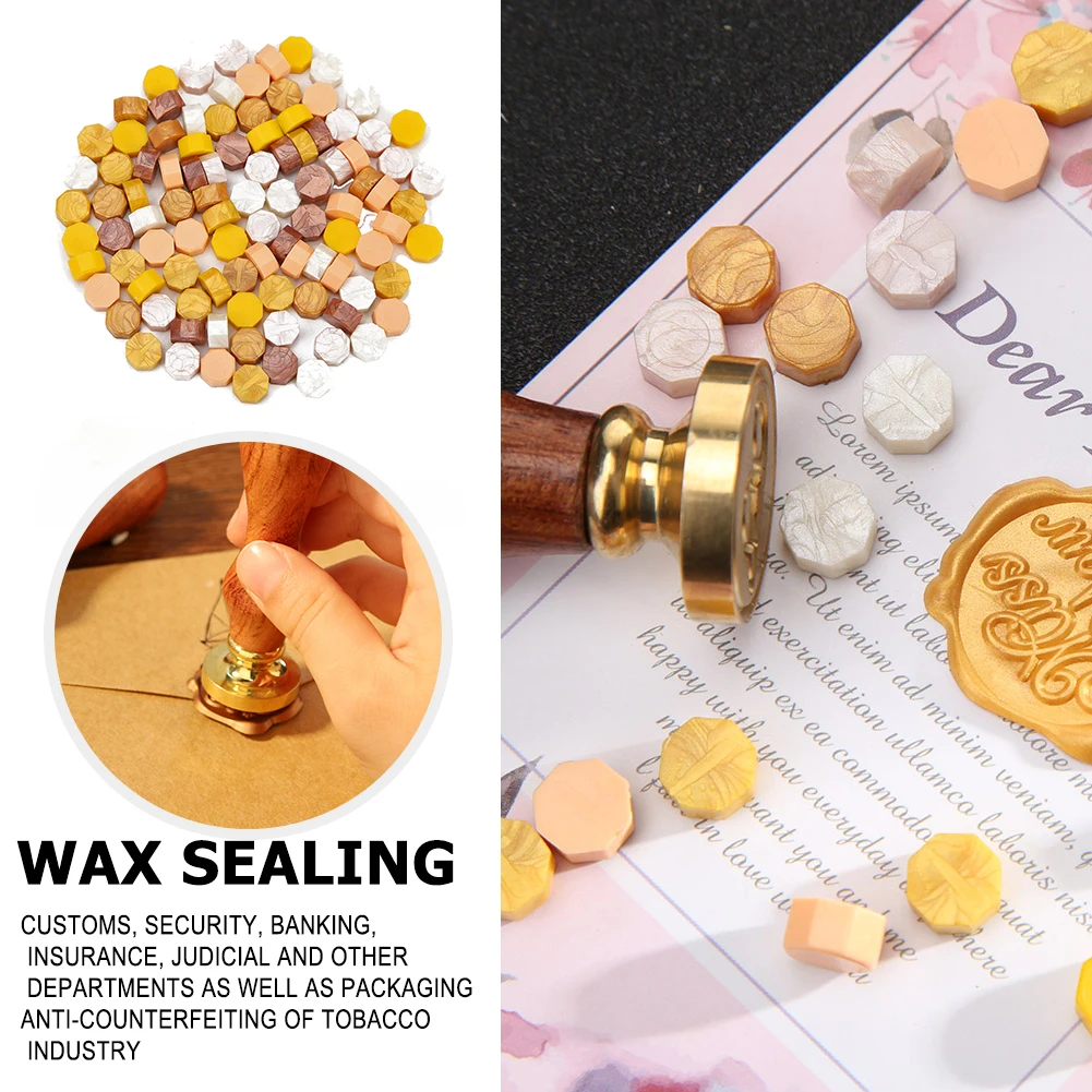 100 шт. ретро огонь картина таблетка восьмиугольник запечатывание воска штамповка