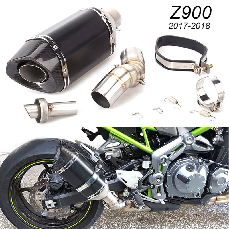 Выхлопная труба для Kawasaki Z900 без застежки средняя звеньевая мотоцикла 51 мм