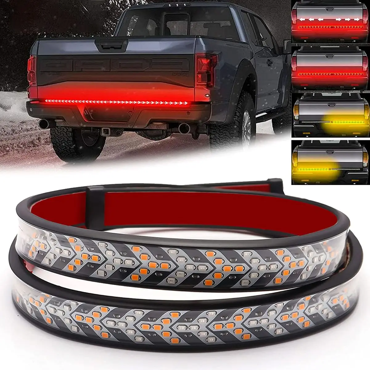 

150cm Multi-Functions 5 Rows 432pcs SMD LED Chips LED Tailgate Strip Light Bar For Ford Pickup Truck