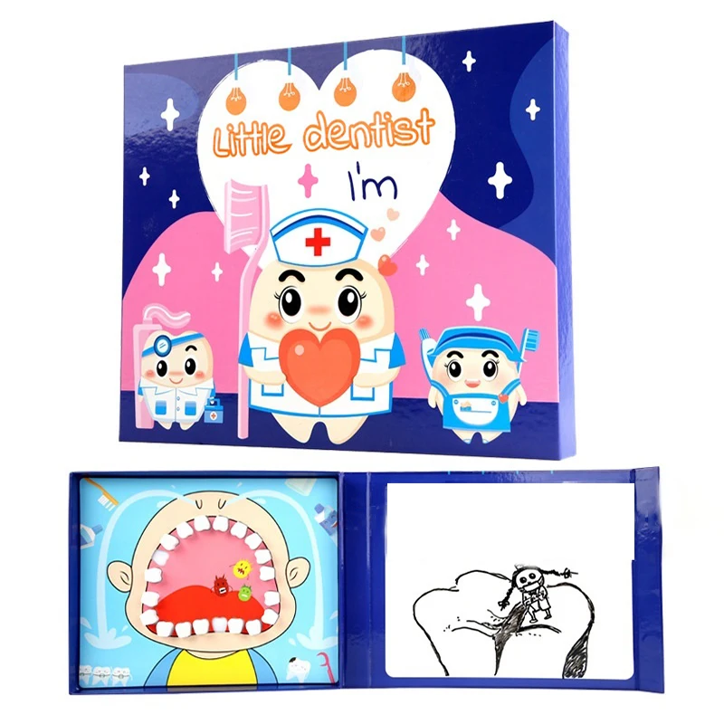 

Children's Play Family Little Dentist Set Simulation Tooth Extraction Baby Brush And Protect Teeth Wooden Early Education Toy