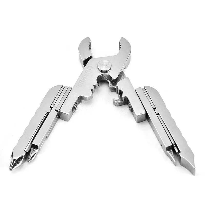 

15 In 1 Stainless Steel Combination Pliers Screwdriver Mobile Phone Card PinOutdoor Camping Folding Carry Wire Stripper Keychain