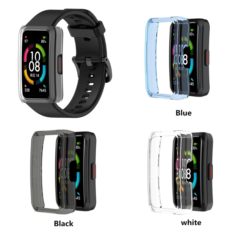 

PC Case Screen Protector Protective Frame Cover for For -Huawei Honor Band 6 28TE