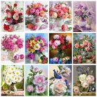 Алмазная 5D картина сделай сам, вышивка с цветами, тюльпанами, полная выкладка, мозаика из страз, домашний декор, вышивка крестиком