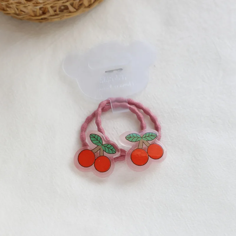 20 ring cherry 2 шт./лот, модные аксессуары и клипсы для волос для девочек, детские Мультяшные овощные заколки для волос с фруктами, Детские имитирующие фруктовые заколки - Цвет: 20 ring cherry