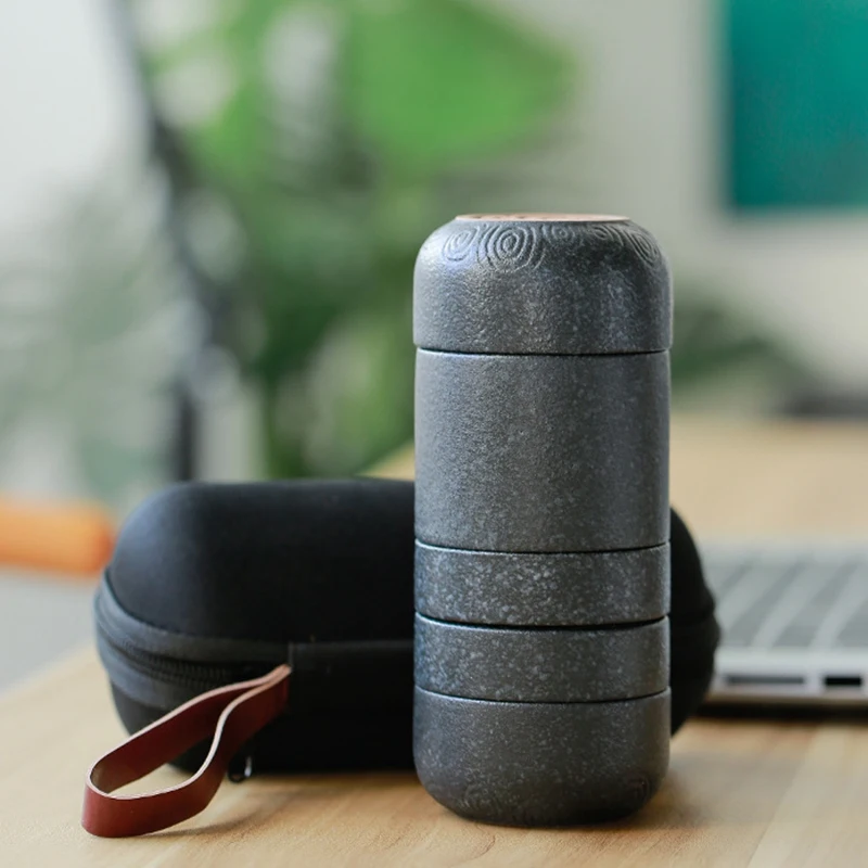 

Portable Ceramic Kung Fu Tea Set for Travel Household Cup Set