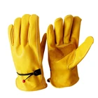 Кожаные Мотоциклетные Перчатки, теплые перчатки из воловьей кожи, с закрытыми пальцами, для мотокросса, для верховой езды