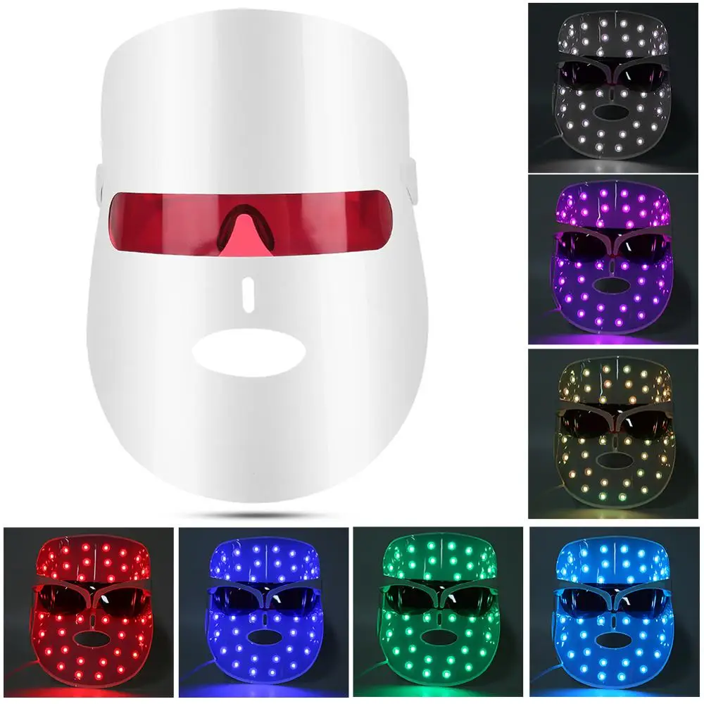 

USB LED Photon Therapy Machine 7 Colors Light Facial Mask Face Skin Rejuvenation Tightening Brighten Skin Whitening Beauty Tools