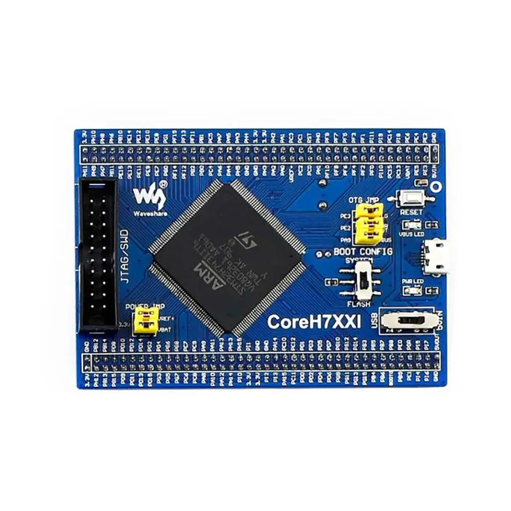 Плата Waveshare STM32 STM32H743IIT6 MCU Core плата полного расширения IO JTAG/SWD интерфейс отладки