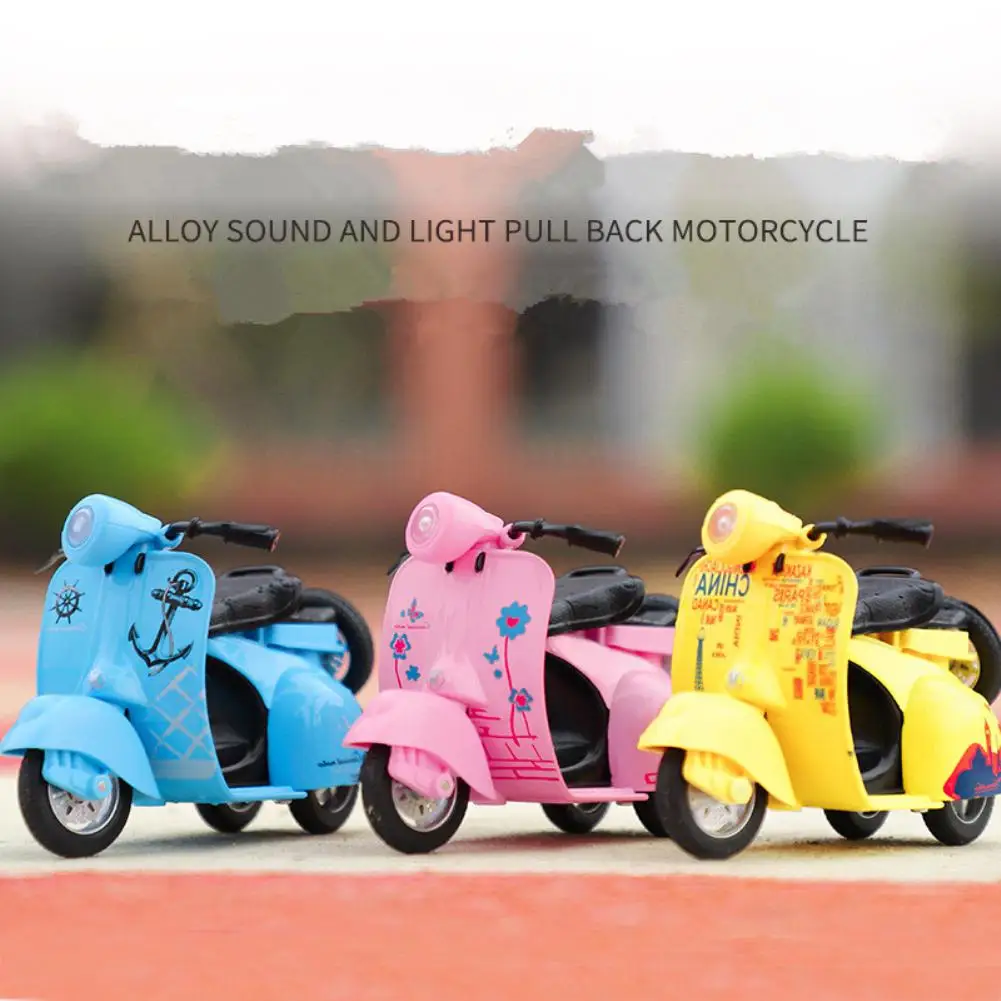 

Hobbylane Kids 1:14 Mini Alloy Pull Back Motorbike Modeling Music Light Toy Random Color