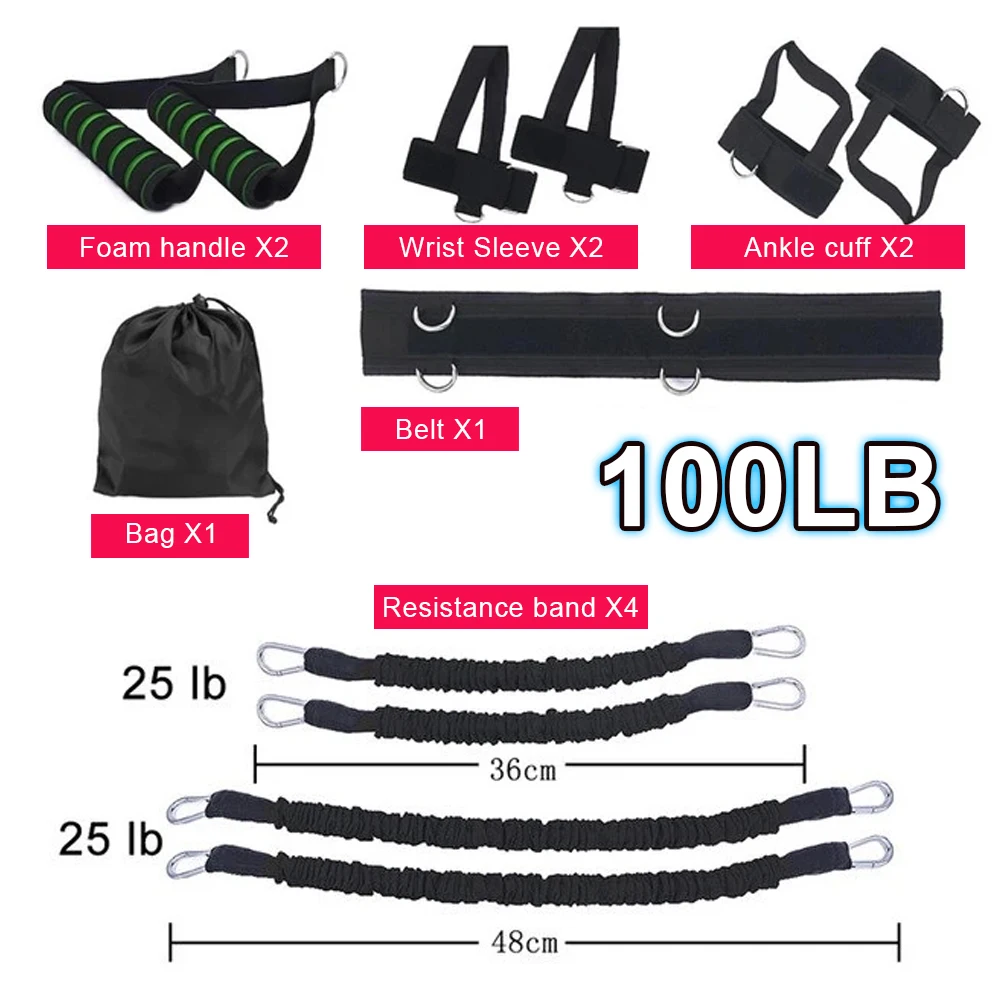 150lb Arm Waist Trainer Bouncing Agile Boxing Kick Resistance Rope Suit Fitness Workout Professional | Спорт и развлечения
