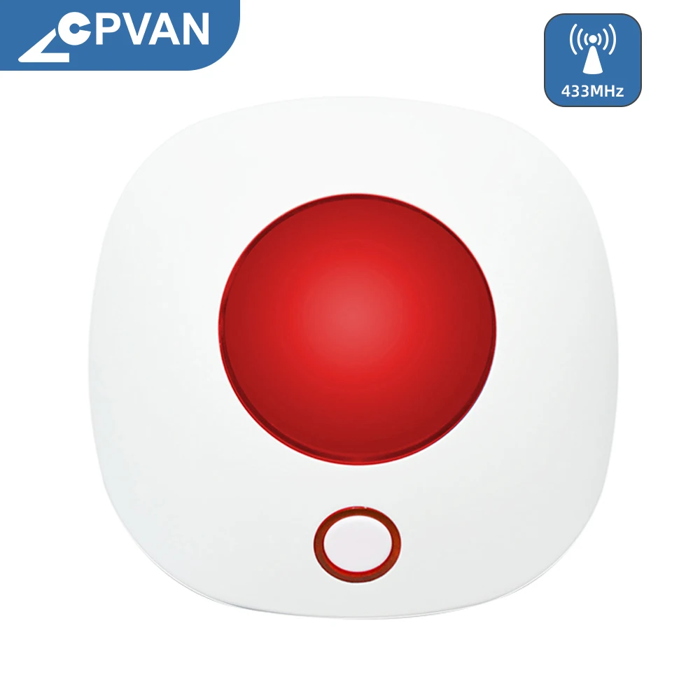 

Wireless Indoor 433MHz Alarm Siren Strobe Light Alarm For Home Burglar Wifi GSM Alarm System