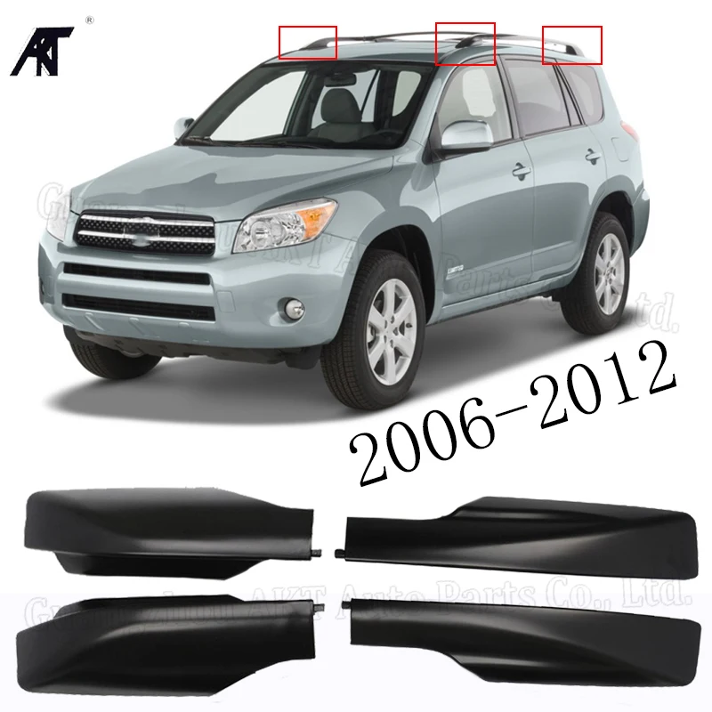 

Roof rack cover roof bar end shell for:Toyota RAV4 RAV 4 XA30 2006 2007 2008 2009 2010 2011 2012 black color 4PCS/LOT