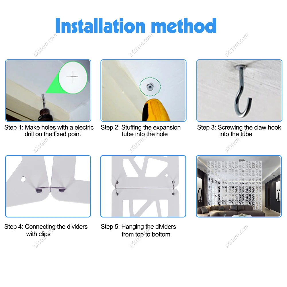12 шт./лот разделительный экран для комнаты настенный складной занавеска