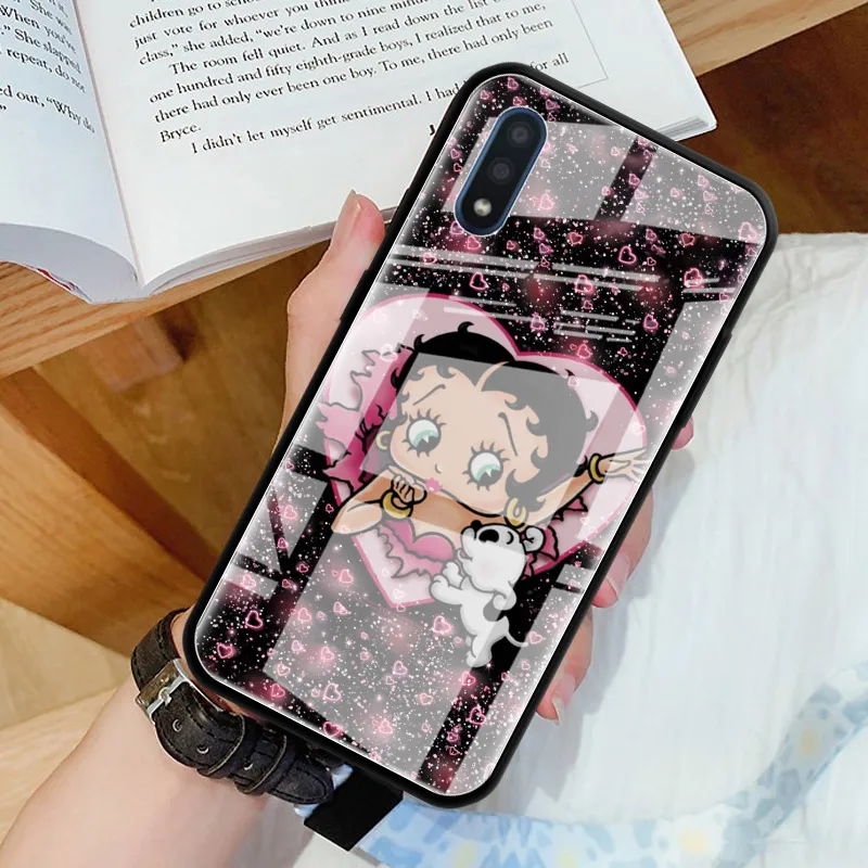 

Betty Boop Newly Glass Mobile Case For Samsung Galaxy A70 A50 A51 M51 A20 A10 A11 A31 A71 M31 M21 M11 Coque Shell