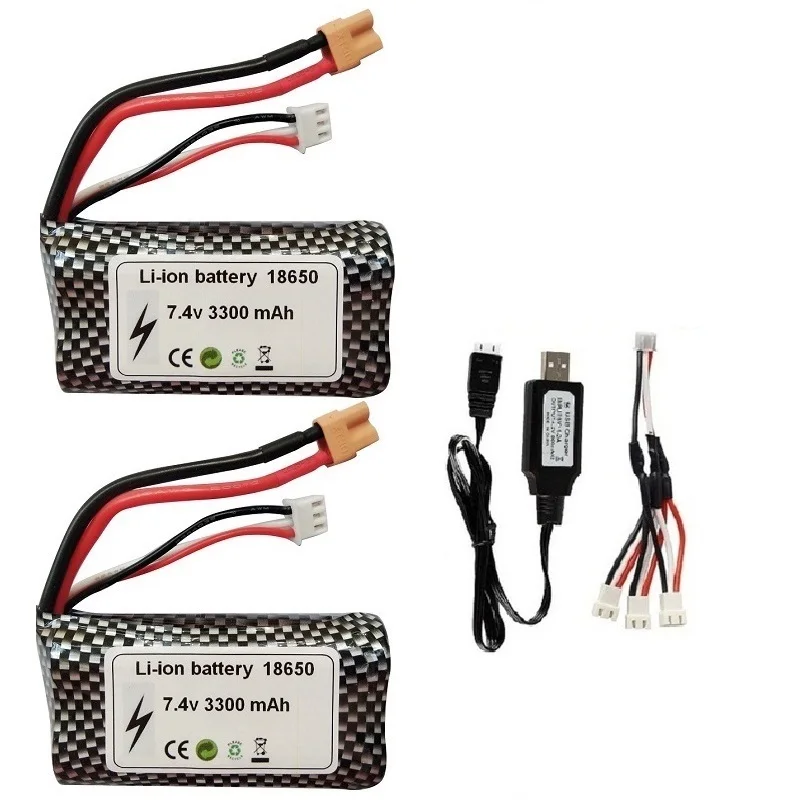 Литий-полимерный аккумулятор XT30 7 4 В 3300 мАч штепсельная вилка/зарядное