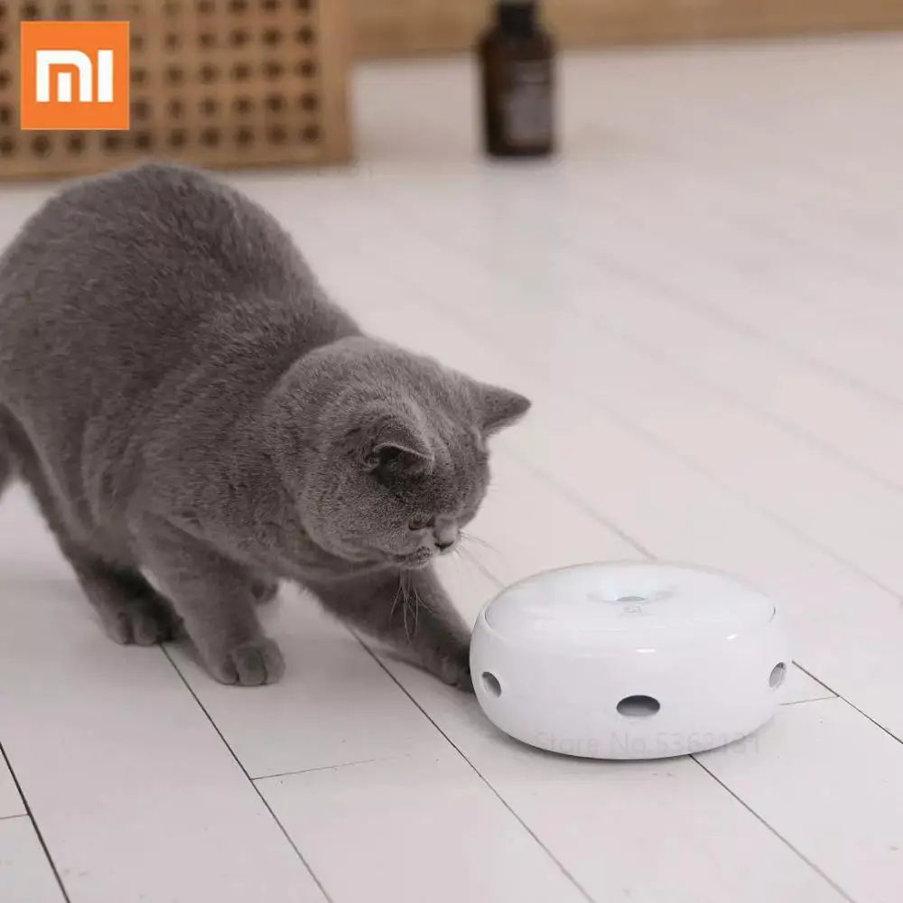 

Xiaomi Smart Interactive Cat Toy Teasing Cat Stick Game Electric Self Rotating Turntable Pets Playing Toys Motion Activated Toy