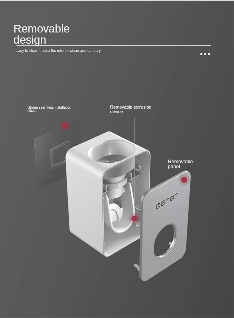 

Xiber 2021 New Wall Mount Automatic Toothpaste Dispenser Bathroom Accessories Set Toothpaste Squeezer Dispenser