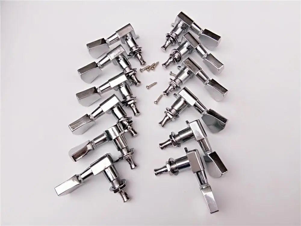 Новинка хромированные тюнеры для электрогитары с квадратной ручкой 12 струн 6 л + р