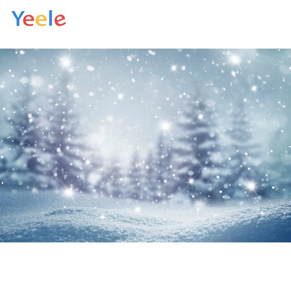 

Yeele Winter Photocall Fallen Snow Bokeh Scenery Photography Backdrops Personalized Photographic Backgrounds For Photo Studio