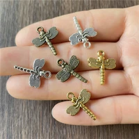 25pcs 3 color double sided small dragonfly small pendant for diy making bracelets necklaces jewelry connection accessories