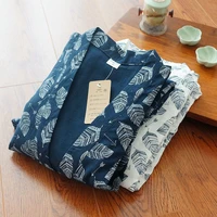 japanese kimono bathrobe gown yukata lovers casual sleepwear cotton nightgown print loose cardigan nightdress soft home colthes
