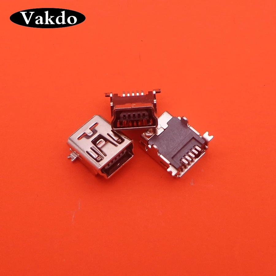 10-200 шт./лот 5-контактный разъем MINI USB Micro usb зарядный порт док-станция подходит для