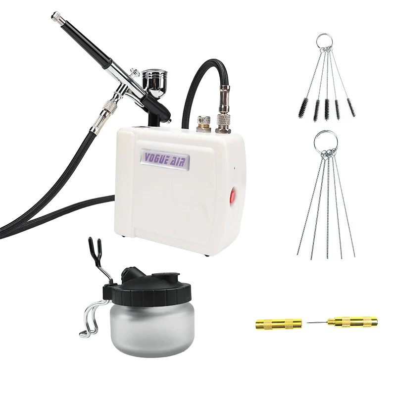 

Airbrush Kit with Mini Air Compressor Air brush Spray Gun for Makeup Body Paint Temporary Tattoo gun AirBrush Nail Tool Set