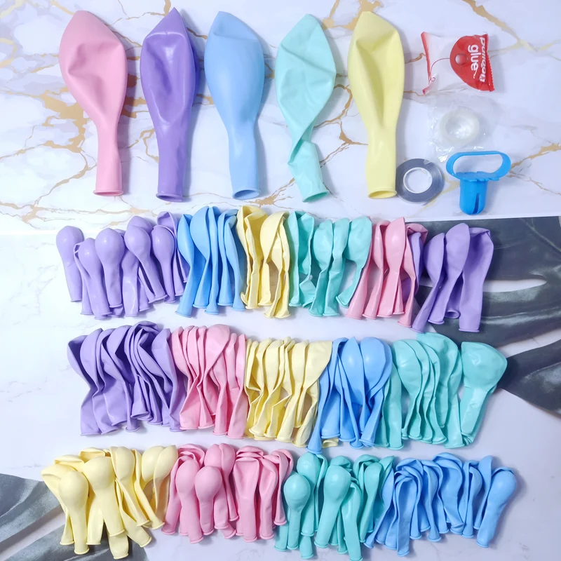 Guirnalda de globos Macaron de 5 colores, arco de globos de l&aacute;tex rosa y azul caramelo, regalo de boda, decoraci&oacute;n para fiesta de cumplea&ntilde;os y Baby Shower, 160 piezas-3