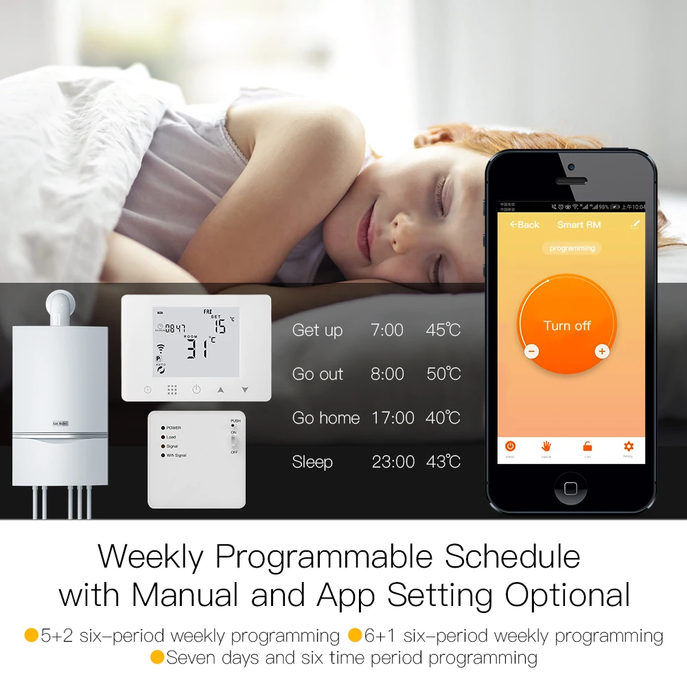 Умный настенный термостат с Wi-Fi для газового котла контроллер температуры