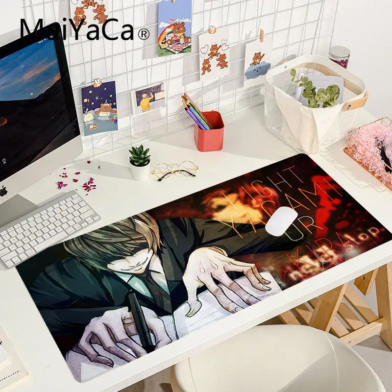 Геймерская скоростная мышь Death Note маленький резиновый коврик для мыши с большими