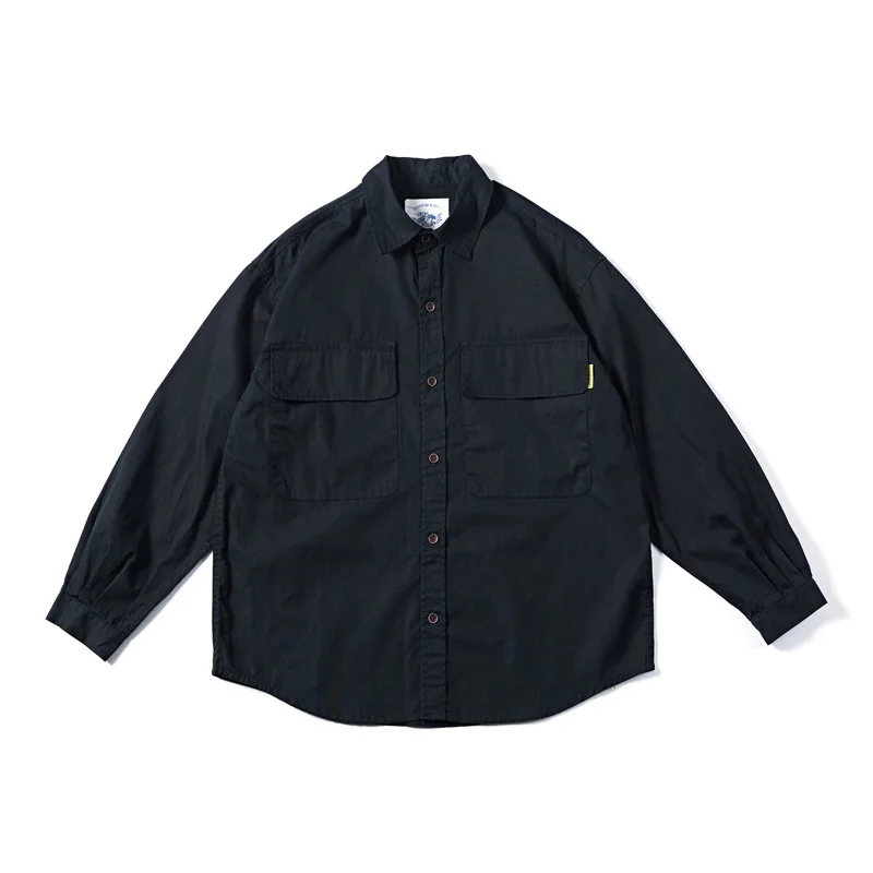 Мужская рубашка с длинным рукавом в стиле милитари | одежда