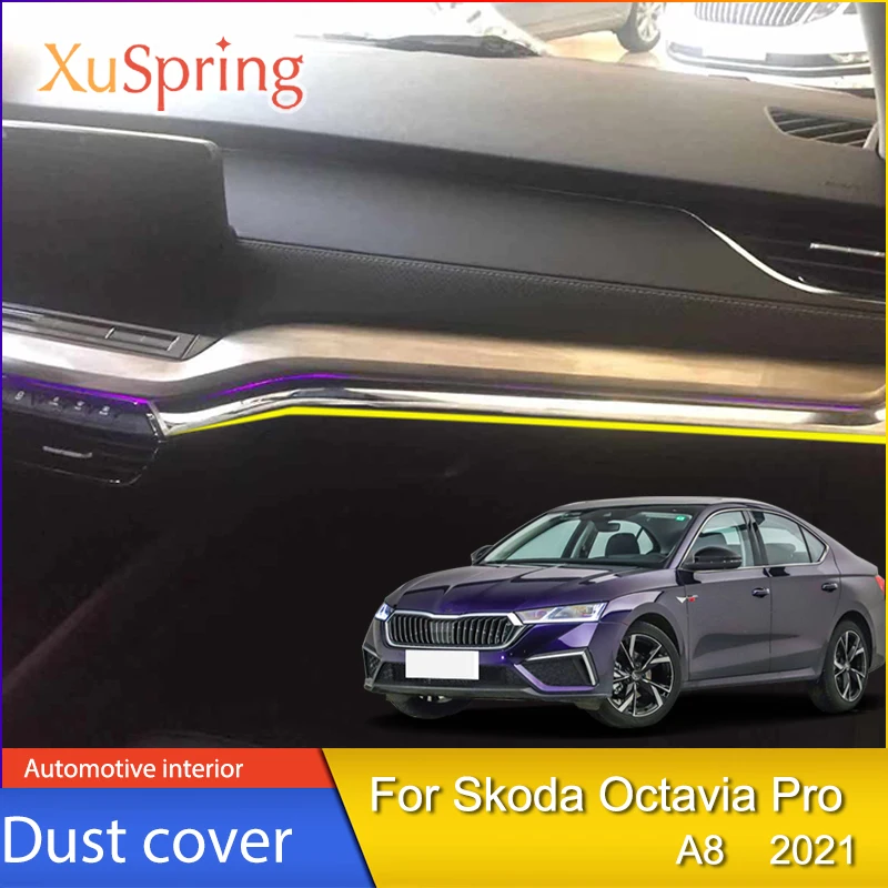 

Car Center Control Edge Trim Console Bands Stickers Cover Accessories Interior Styling 3 Pcs/set For Skoda Octavia Pro A8 2021