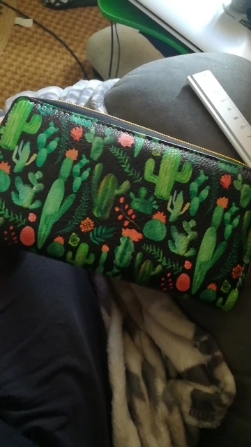 FORUDESIGNS Женский кошелек из искусственной кожи С КАКТУСОМ Длинный на молнии