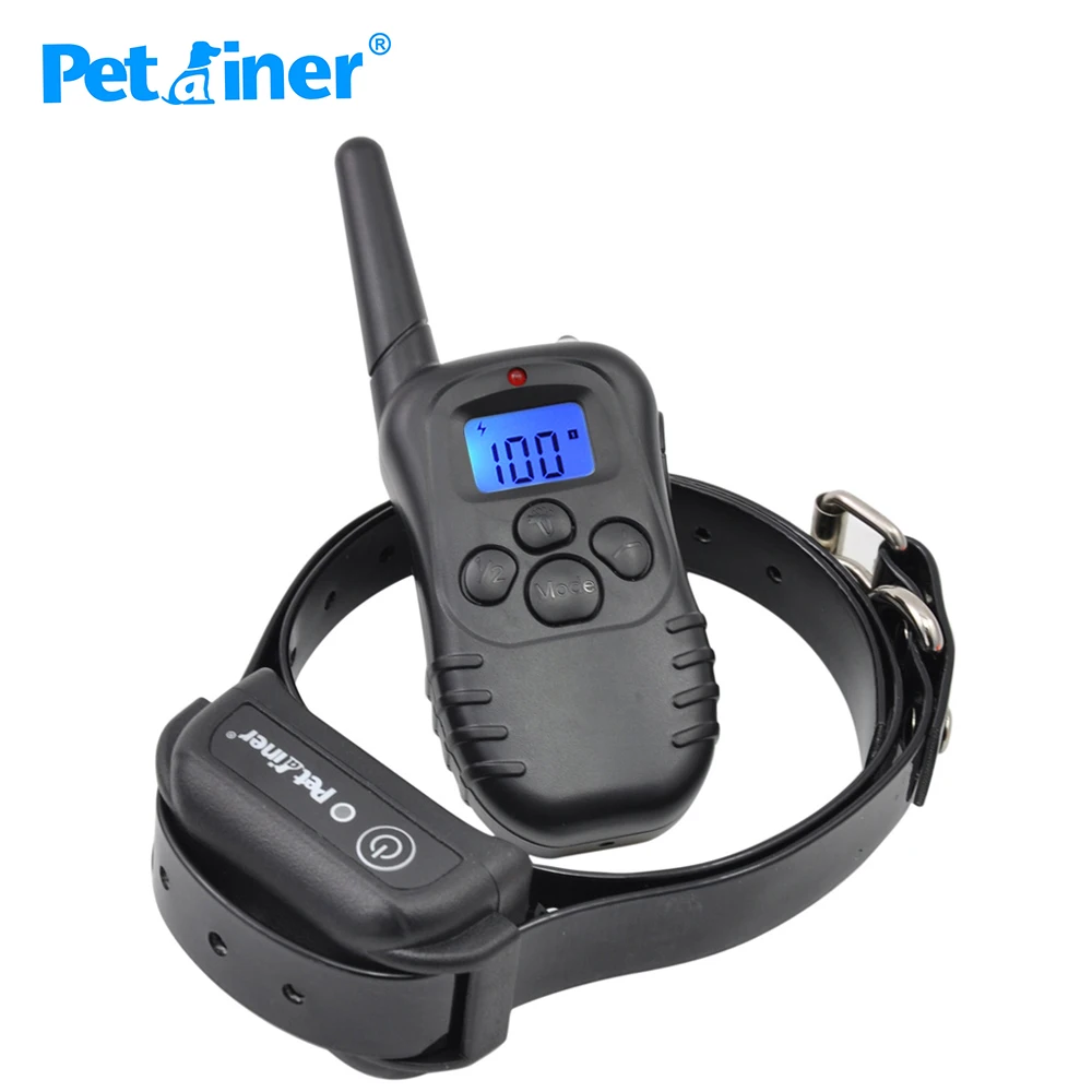 

Petrainer 998DB-1 New LCD Blue Display Remote Control Waterproof Dog Collar Electric Shock Dog Training Collar for Dog