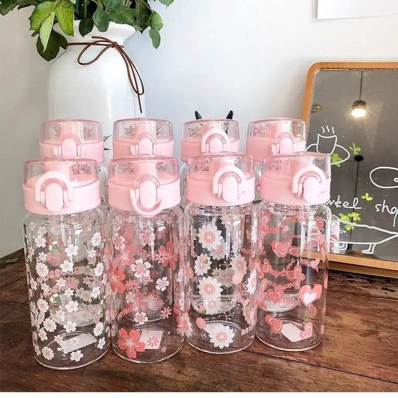 Стеклянная чашка Женская Студенческая Корейская креативная водная с ветровой