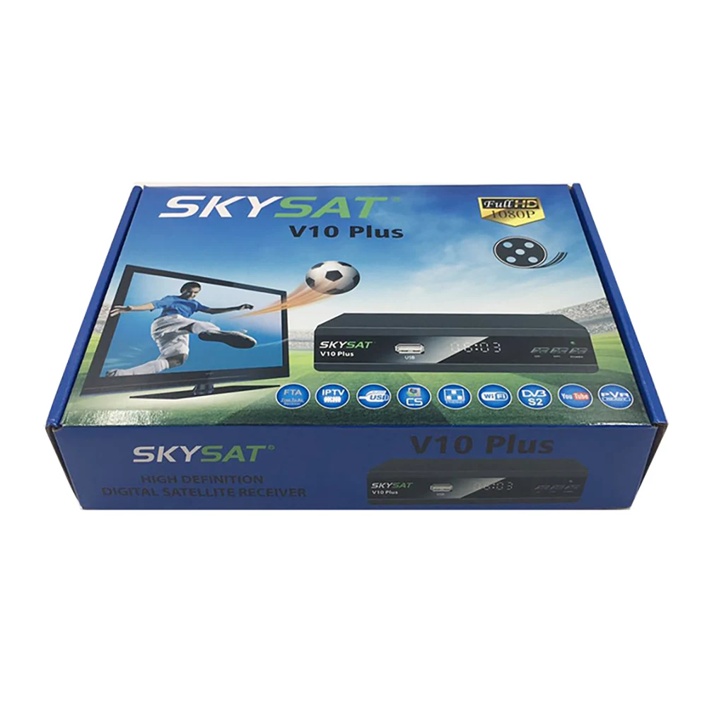 [3 шт.] спутниковый ресивер SKYSAT V10 Plus поддержка m3u CCCamd Newcamd Clin Powervu Biss WiFi