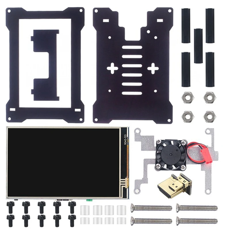 Для Raspberry Pi 4 сенсорный экран с чехлом и вентилятором дюймовый IPS ЖК дисплей