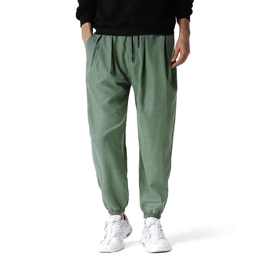 

Men's Baggy Pants Casual Loose Solie Drawstring Harem Trousers Bottoms Summer Fashion Mens Pants