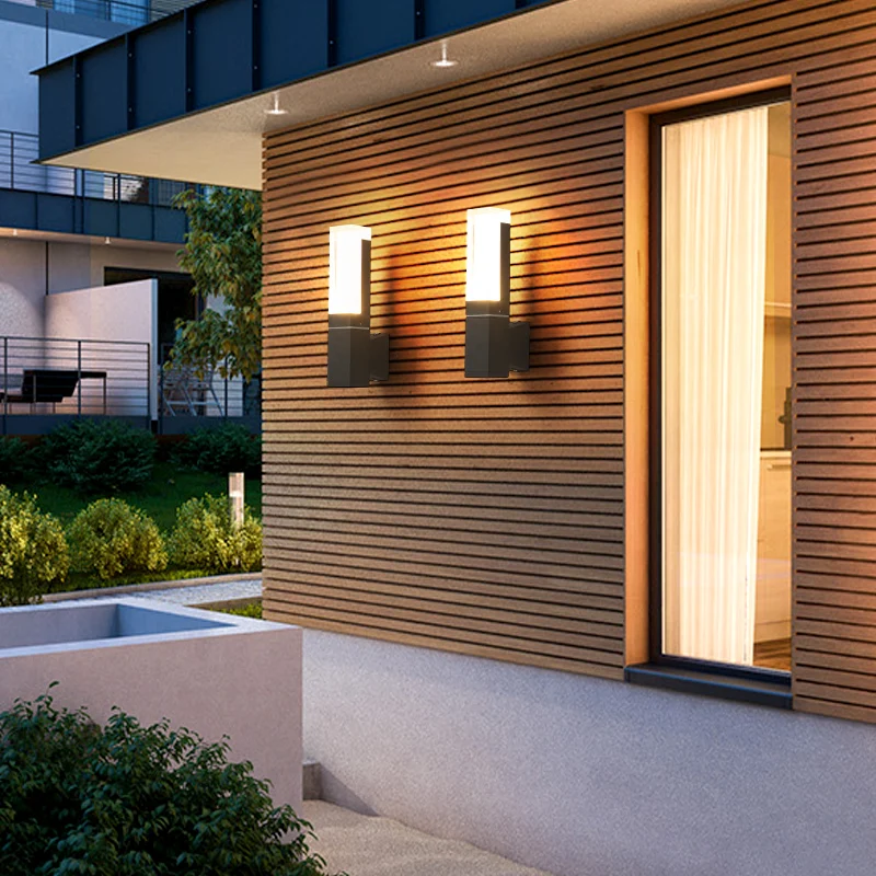 Светодиодный настенный светильник с двойным наконечником квадратный уличный