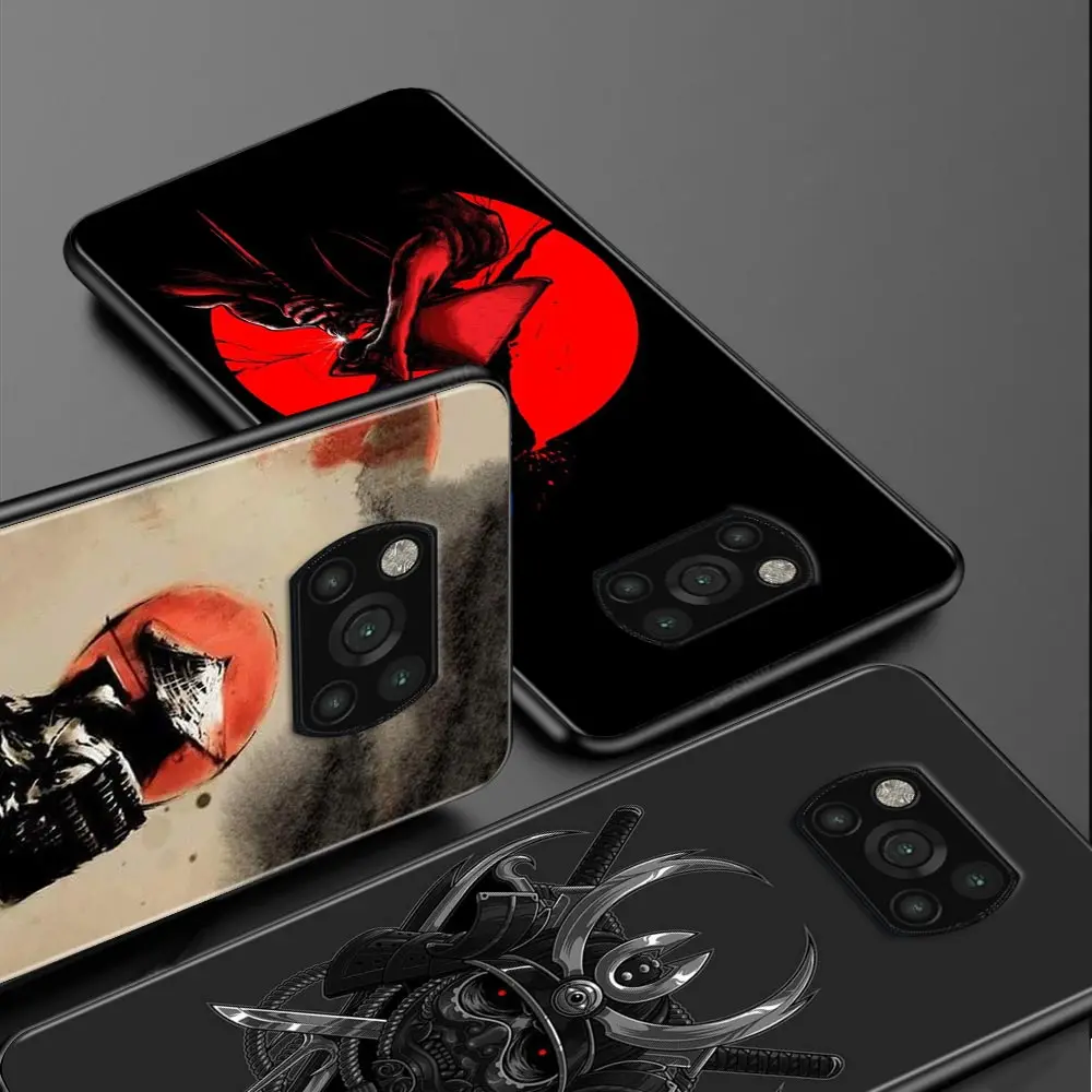 Japanese Samurai Art For Xiaomi Poco X3 X4 NFC GT M3 M4 Pro F1 MI 11 Lite 11T 10T 9T 12 12X Note 10 Lite 5G Cover Phone Case
