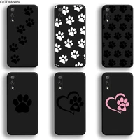 hot best friends dog paw phone case for huawei honor 30 20 10 9 8 8x 8c v30 lite view 7a pro