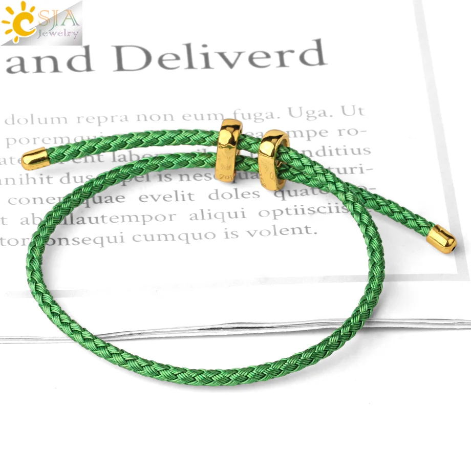 CSJA Red Thread String Bracelets on Hand Lucky Bracelet Femme 2022 Braided Rope Stainless Steel Adjustable Jewelry Bijoux G434 | Украшения