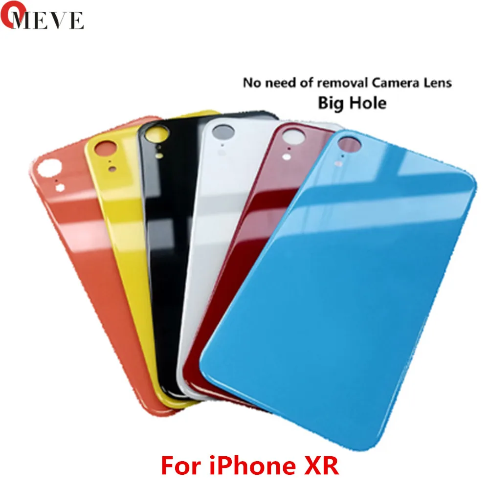 10 шт./партия задняя крышка аккумулятора для iphone XR задняя дверь корпус замена корпуса с большим отверстием