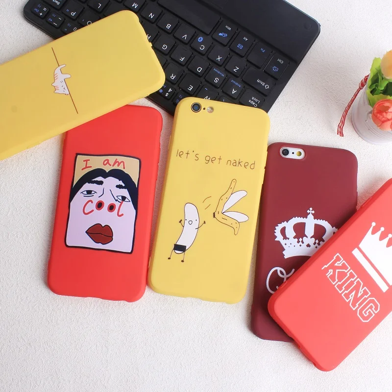 Силиконовые чехлы для телефонов iPhone 7 XR Cat King Crown Banana 5SE 2020 6s 8 Plus X XS Max мягкая задняя