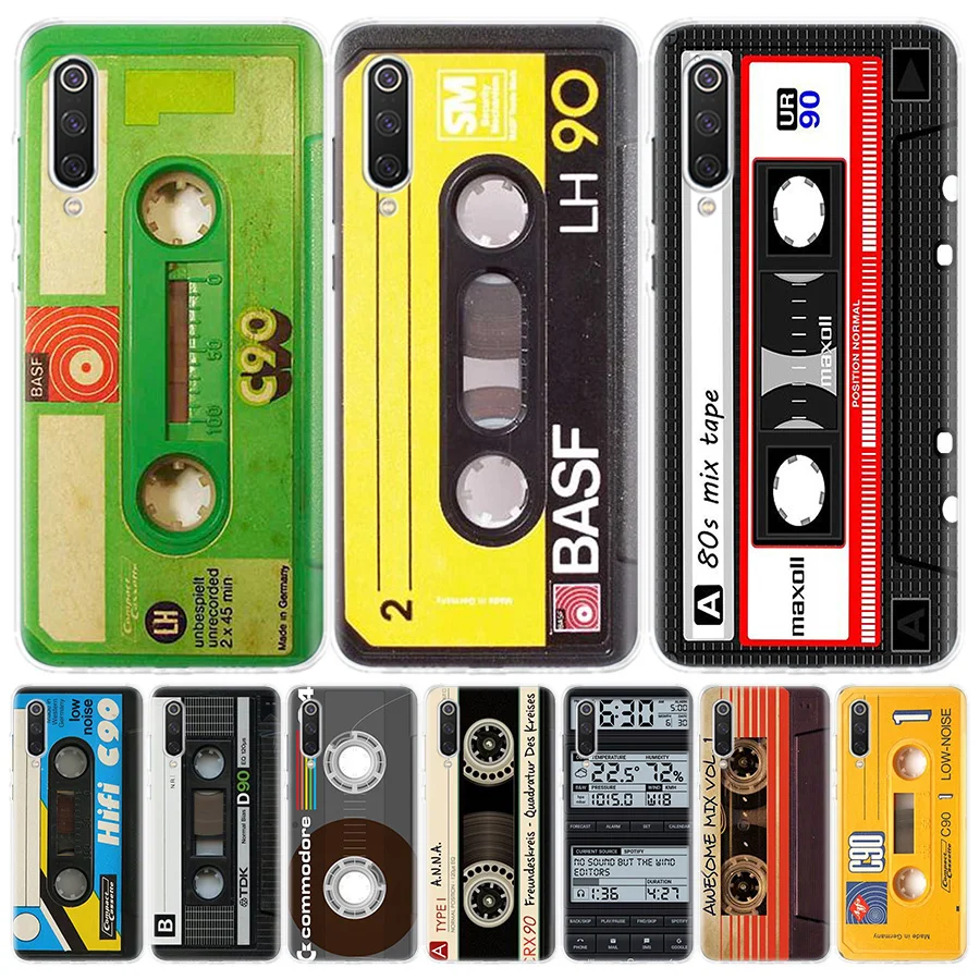 Retro Side Old Style Tape Cassette Phone Case For Xiaomi Mi 12X 11i 12 11 Lite 11T Pro 9T 8T 10 9 8 Ultra 5X 6X 5G Capa Cover