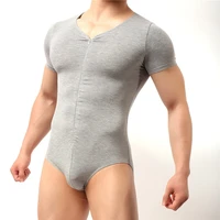 new mens undershirts modal zipper jumpsuits wrestling singlet bodysuits leotard male one piece pajamas homewear briefs underwear