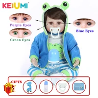 keiumi hot sale reborn baby doll soft silicone cloth body realistic fashion doll newborn toy with giraffe kids birthday gifts