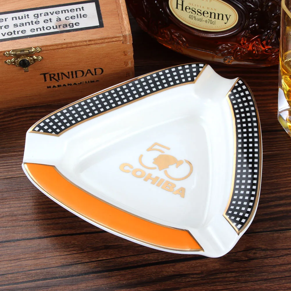 COHIBA керамическая пепельница для сигар аксессуары курения портативный пепельный
