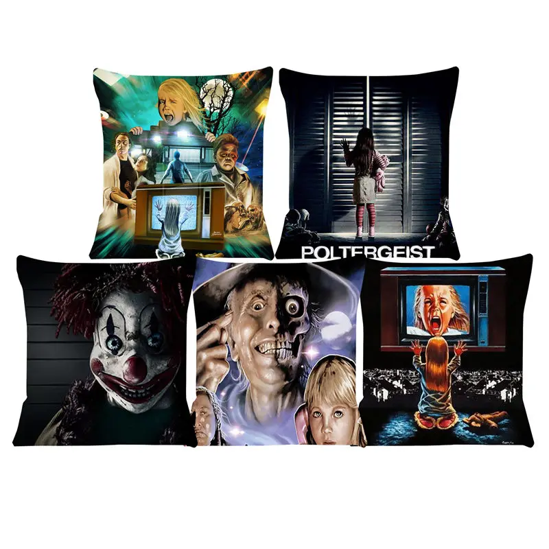 Чехол для подушки с ужасным фильмом Короткие Плюшевые Декоративные наволочки